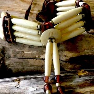 Vintage Native Bone Choker Necklace